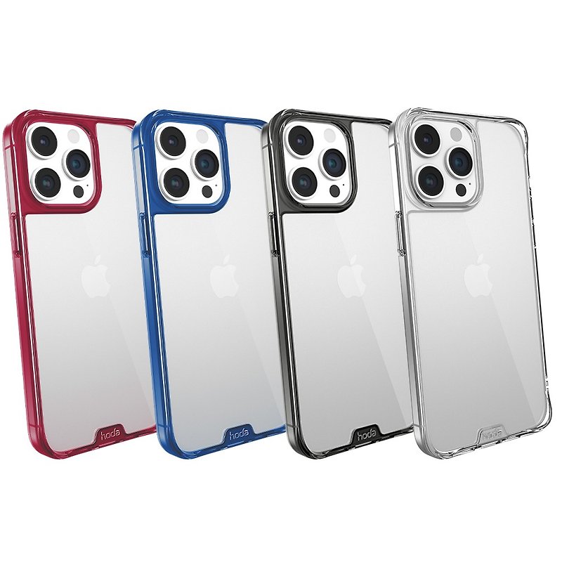 hoda 晶石玻璃軍規防摔保護殼 for iPhone 15/15 Plus/15 Pro/15 - 手機配件 - 玻璃 透明
