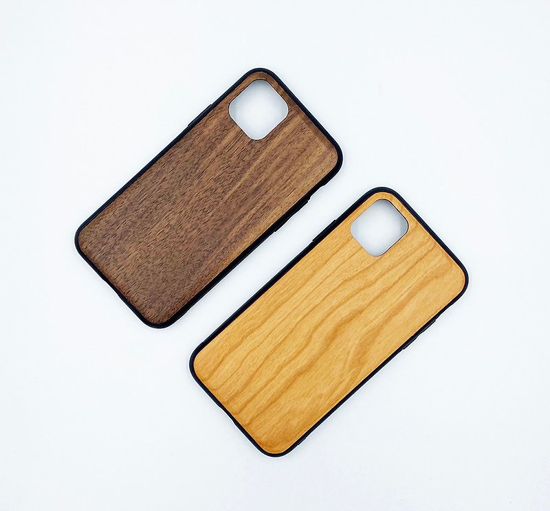 All-inclusive wood phone case/solid wood/handmade/exchange gift/valentine's day gift - เคส/ซองมือถือ - ไม้ สีส้ม