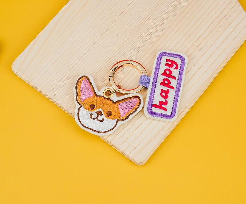 PAWFECT SET 1 - NAME TAG + PAWS TAG (MADE TO ORDER) - 鑰匙圈/鑰匙包 - 棉．麻 多色