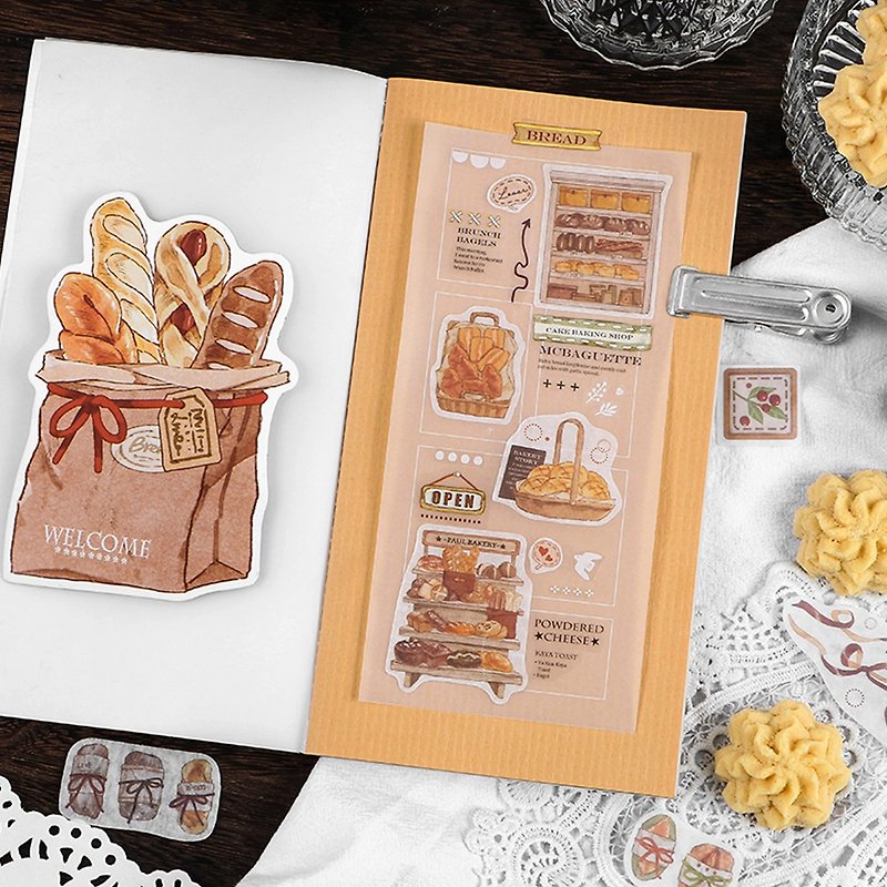 InfeelMe warm air happiness bakery series diy pocket decoration and paper sticker pack - Stickers - Paper 