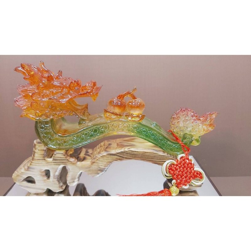 琉璃 祥龍獻瑞 升遷送禮 退休送禮 開幕送禮 新婚送禮 新居送禮 - 其他 - 其他材質 金色