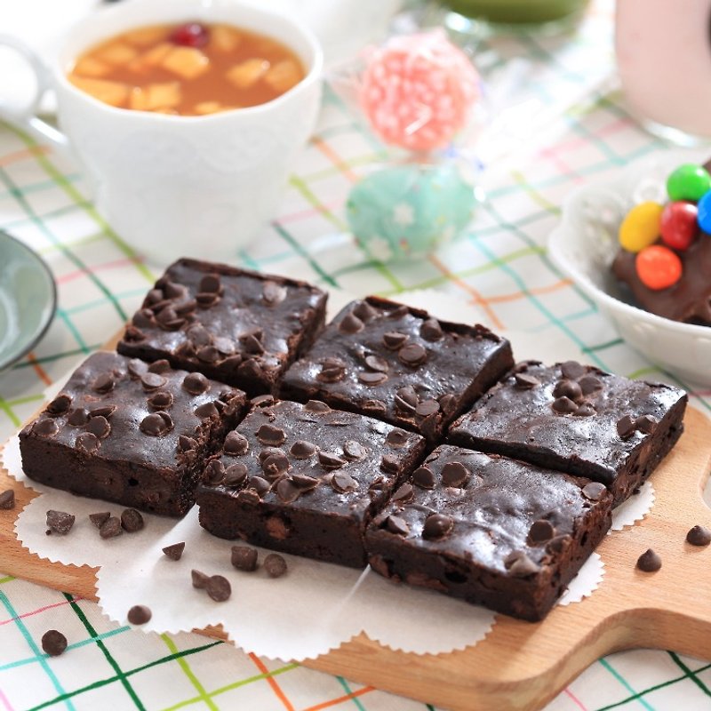 【黑熊先生巧克力布朗尼】經典巧克力布朗尼6塊 - 蛋糕/甜點 - 新鮮食材 黑色