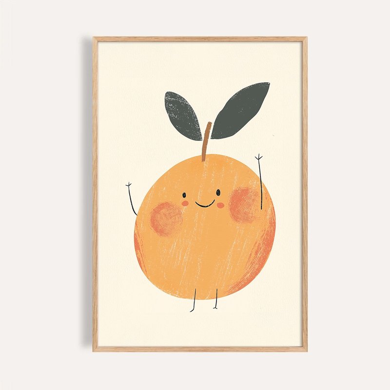 微笑橘子 Hello Orange / 童話系列插畫掛畫 / 藝術無框輸出 - 海報/掛畫/掛布 - 紙 