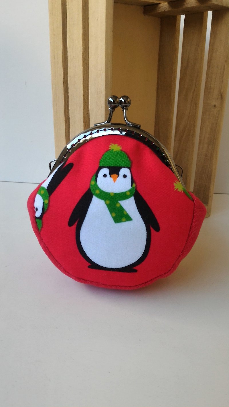 Good choice Penguin mouth gold purse birthday gift exchange - กระเป๋าใส่เหรียญ - ผ้าฝ้าย/ผ้าลินิน 
