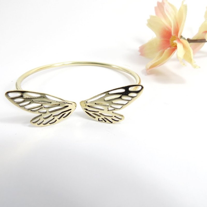 Dragonfly wings bracelet From WABY - 手鍊/手鐲 - 其他金屬 橘色