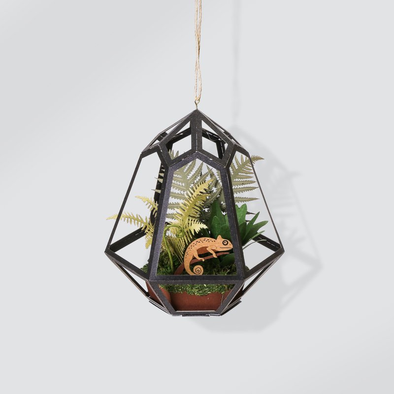 【Jeantopia】紙掛飾DIY材料包 蕨類變色龍 | 9027905 紙風景 - 木工/竹藝/紙雕 - 紙 綠色