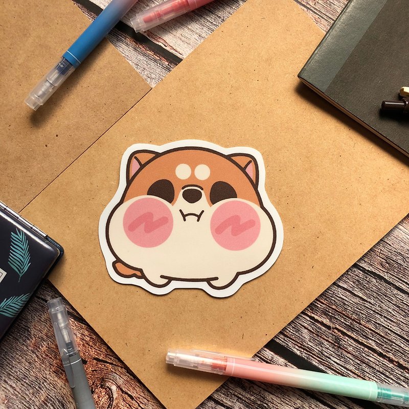 Mi Dog Daily-Waterproof Big Sticker Blush Series - สติกเกอร์ - วัสดุกันนำ้ หลากหลายสี
