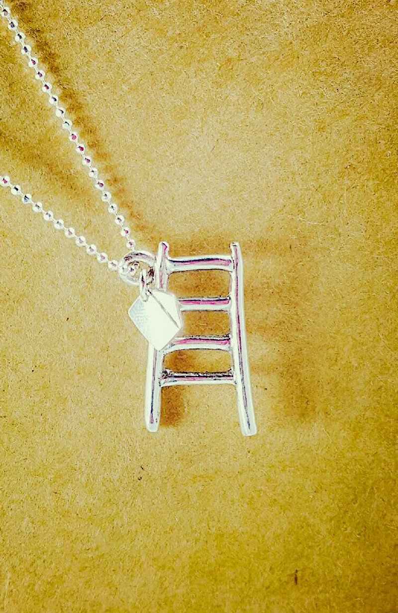 Free any ladder sterling silver necklace handmade / clavicle chain / gift / anniversary / Valentine's Day - Collar Necklaces - Other Metals Multicolor