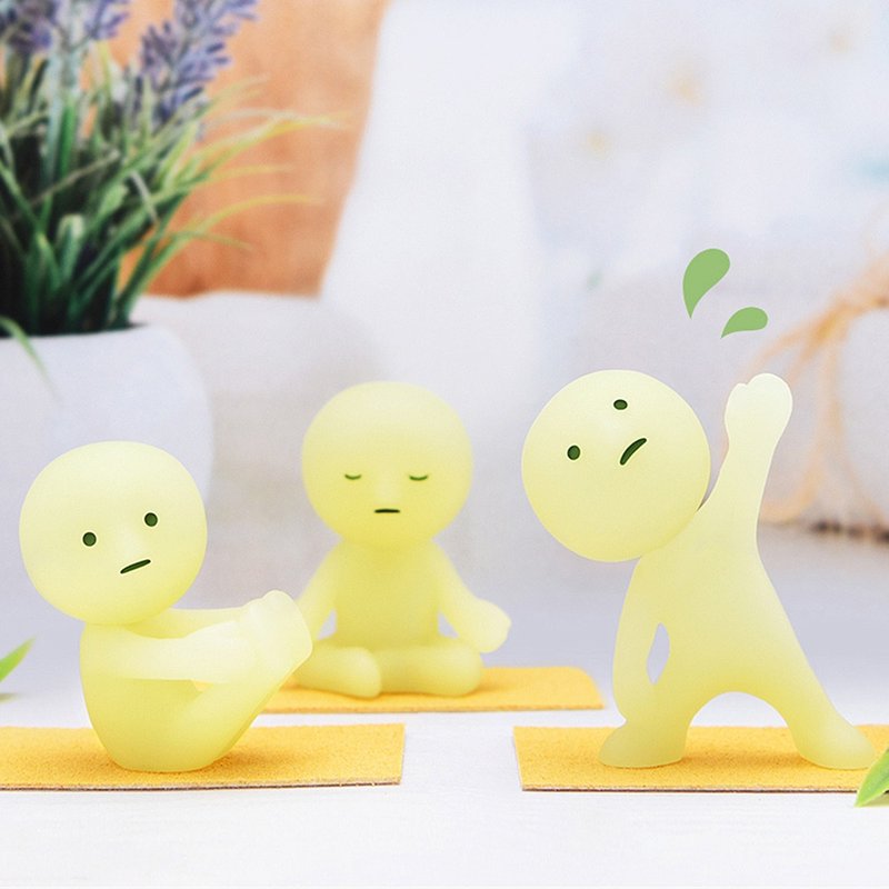 Smiski│Incredible luminous elf yoga stretching exercises (boxed 12 pieces) - Stuffed Dolls & Figurines - Other Materials 