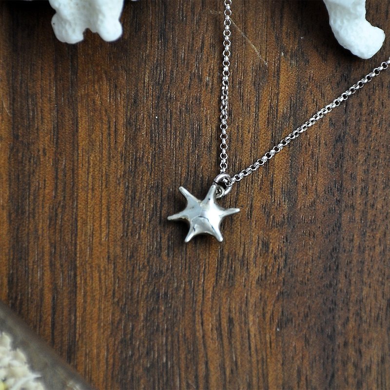 Ocean Thorny Star Sand 925 Silver - Necklaces - Silver Silver
