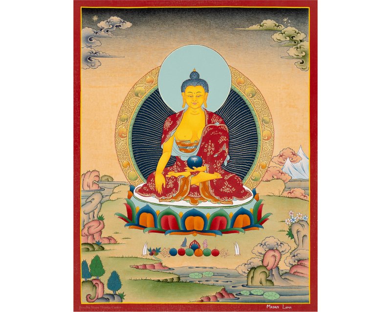 ภาพทังกะพระพุทธเจ้าศากยมุนีแบบทิเบต - ตกแต่งผนัง - วัสดุอื่นๆ หลากหลายสี