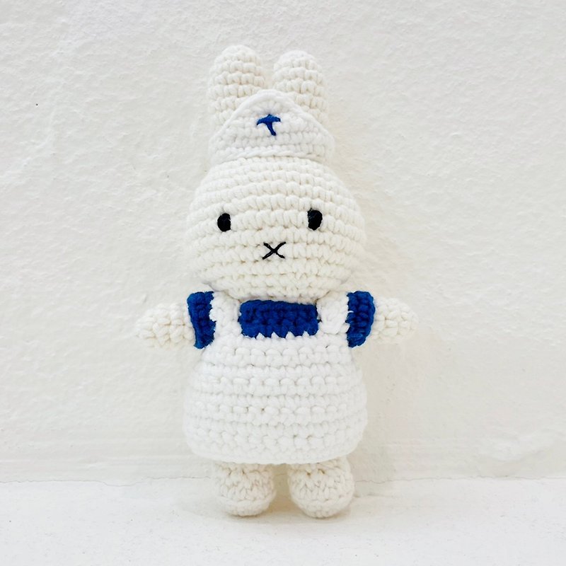 Just Dutch | Miffy handmade and her nurse uniform - Stuffed Dolls & Figurines - Cotton & Hemp White