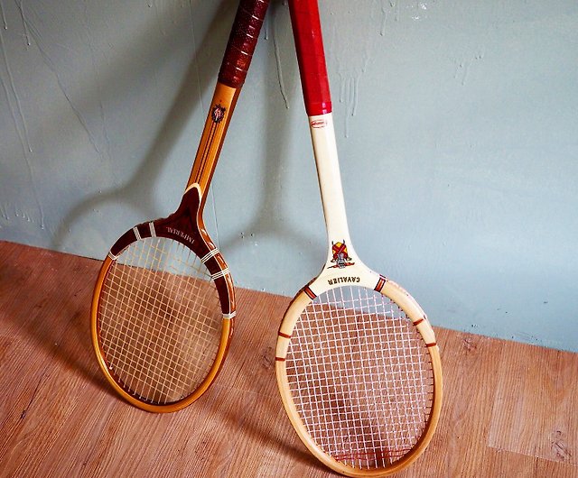 イギリスの木製の白いアンティークテニスラケット1960年代 - ショップ reborn-antique vintage store その他 -  Pinkoi