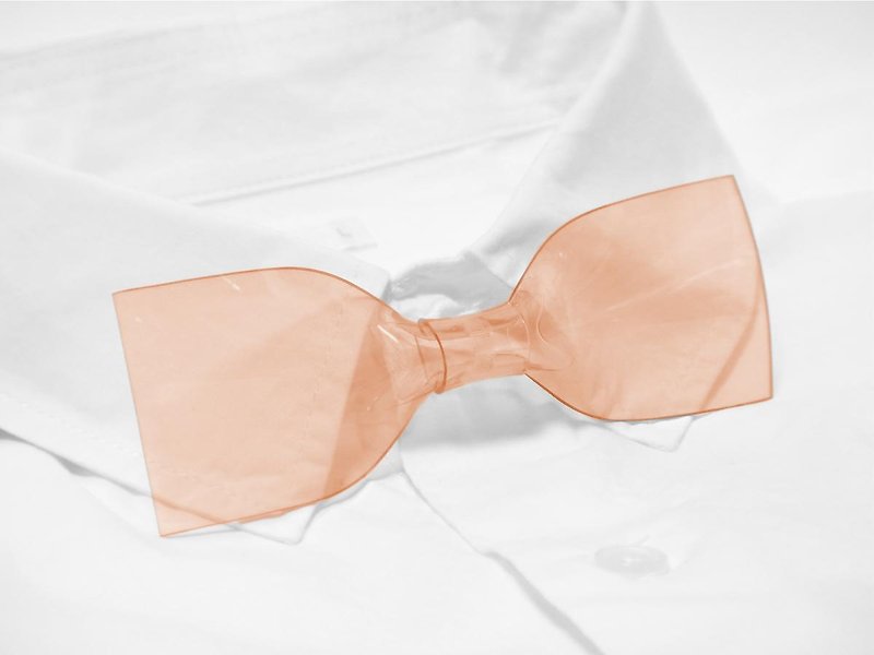 Transparent Bowtie (Tangerine) - Ties & Tie Clips - Other Materials Orange