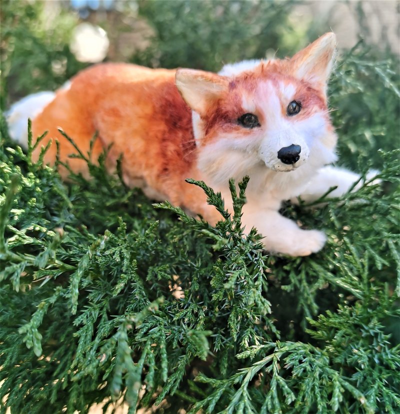 Made to order Korgi royal dog realistic animal stuffed - 公仔/玩偶 - 其他人造纖維 橘色