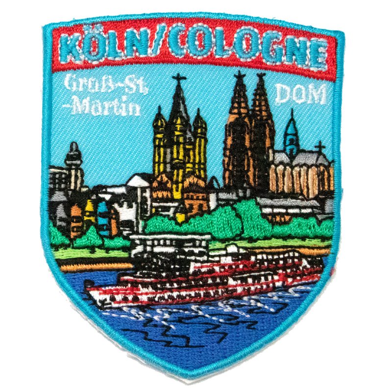 立體繡貼 德國 科隆地標刺繡 立裝飾貼 繡片貼 士氣刺繡貼 布貼 - 徽章/別針 - 繡線 多色