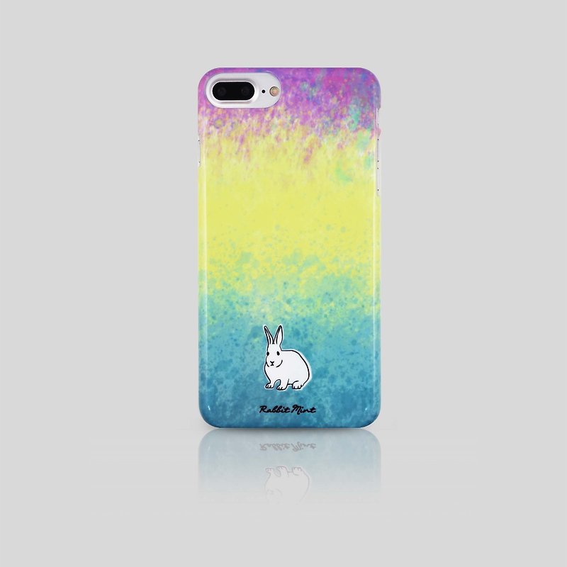(Rabbit Mint) Mint Rabbit Phone Case - Watercolor Rabbit Series - iPhone 7 Plus (P00081) - เคส/ซองมือถือ - พลาสติก หลากหลายสี