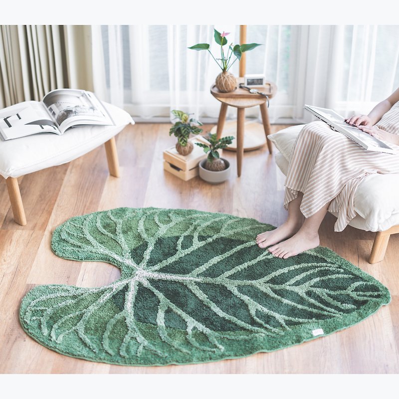 (小)皇火鶴植絨地墊-地毯/植絨/臥室/客廳/小孩房/植物 - 地墊/地毯 - 聚酯纖維 綠色