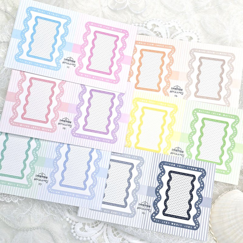 :Wave Frame (6 types): Card paper - 信封/信紙 - 紙 