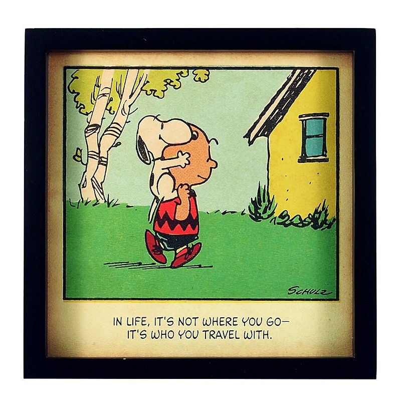 Snoopy漫畫擺飾-友情相伴【Hallmark-Peanuts史努比 漫畫擺飾】 - 裝飾/擺設  - 木頭 綠色