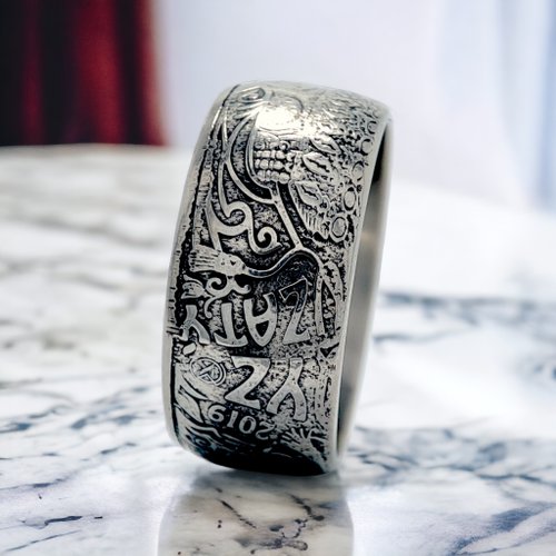 CoinsRingsUkraine Kazakhstan Coin Ring 100 tenge 2019, Kazakhstan Ring, Kazakhstan Ring Man