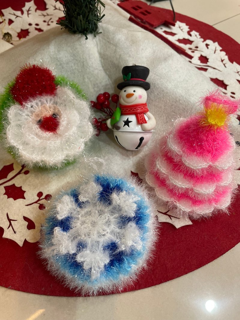 韓國菜瓜布線/清潔 聖誕三入組 - 其他 - 聚酯纖維 多色