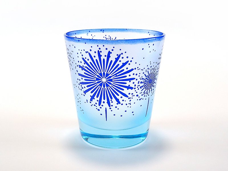 大輪華【空瑠璃】 - 急須・ティーカップ - ガラス ブルー