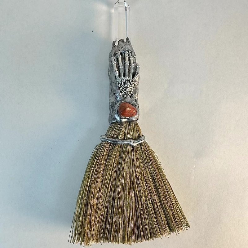 【Movie Ticket Giveaway】White Crystal Magic Broom/Gift/Lucky/Feng Shui - Items for Display - Crystal Multicolor