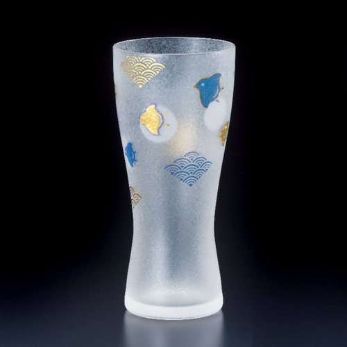 MSA玻璃雕刻 (單個價)310cc【日本ADERIA啤酒杯】夏日祭典 波千鳥客製化禮物