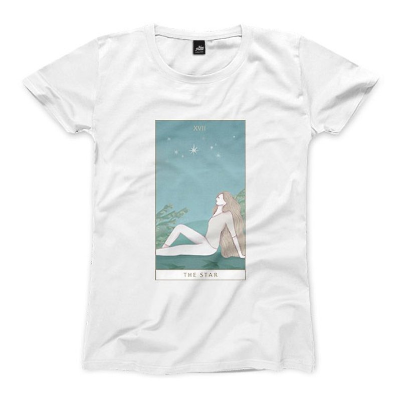 XVII | The Star - White - Women's T-Shirt - เสื้อยืดผู้หญิง - ผ้าฝ้าย/ผ้าลินิน 