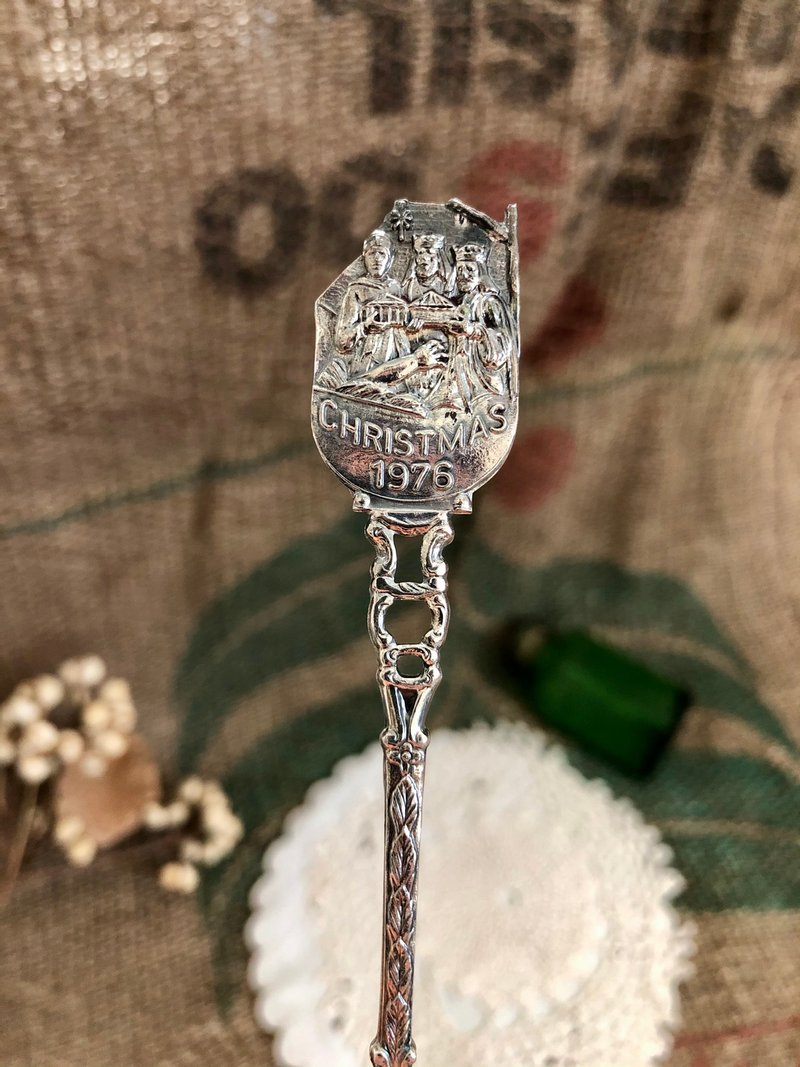 聖誕小物 1976年鍍銀聖誕紀念湯匙 荷蘭製 - 刀叉/湯匙/餐具組 - 銀 