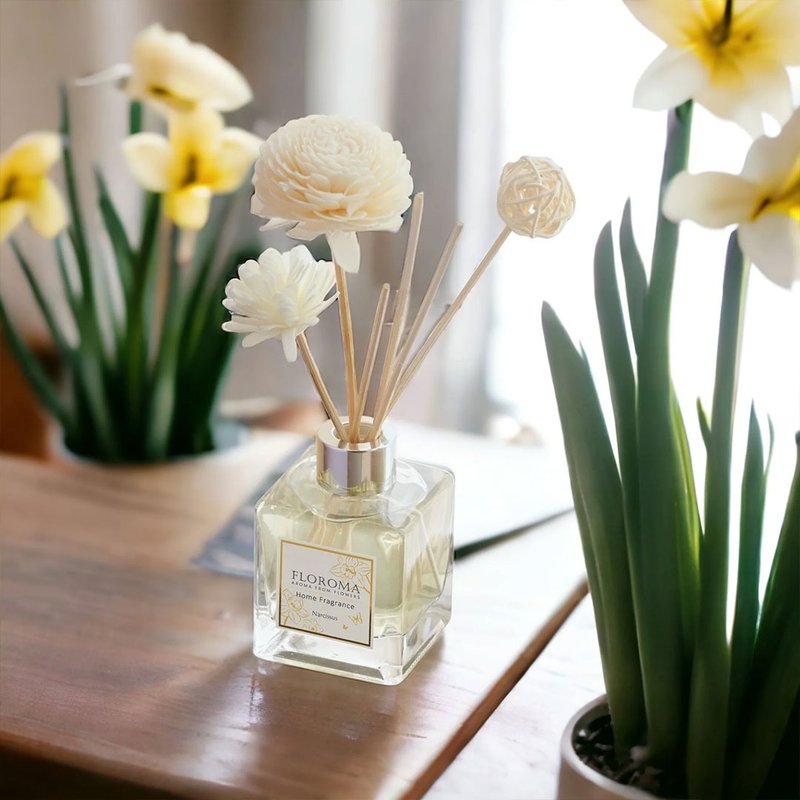 水仙花 Narcissus 室內擴香瓶 Home Diffuser - 香氛/精油/擴香 - 其他材質 白色