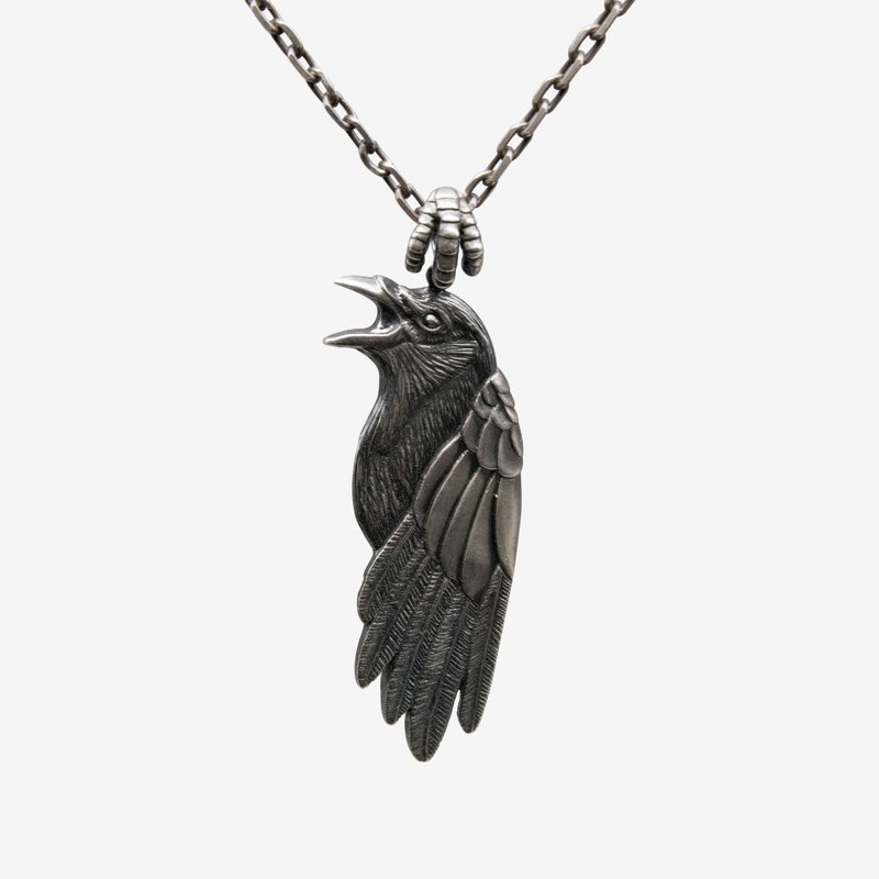 Crow Pendant / DN-1 - 項鍊 - 純銀 銀色