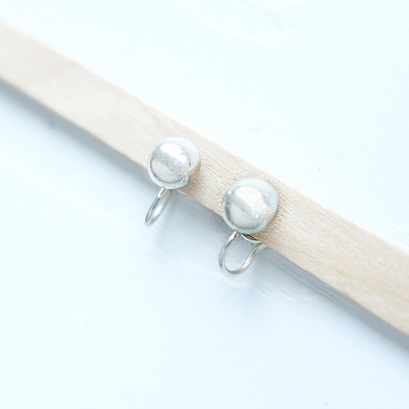 DEWDROP- Sterling Silver Clip On Earrings - Earrings & Clip-ons - Other Materials Silver