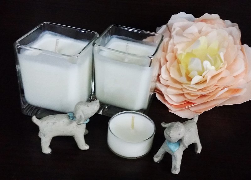 ~ Winter discount ~ soy wax candle glass candle - Candles & Candle Holders - Wax White
