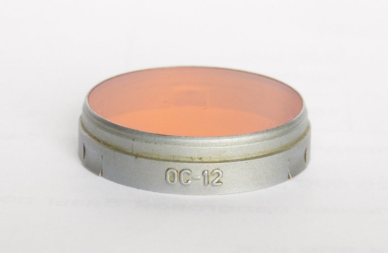 OS-12 OC-12 36mm orange lens filter USSR LZOS for Industar-50 Industar-22 FED - กล้อง - แก้ว สีส้ม