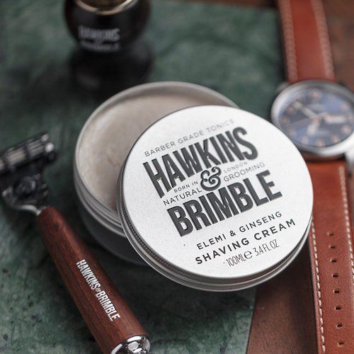 Hawkins & Brimble 英國霍金斯 專業男士理容 台灣總代理 經典刮鬍膏 100ML