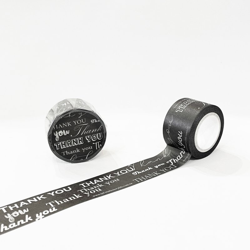 TPL paper tape thanks a lot - Washi Tape - Paper Black