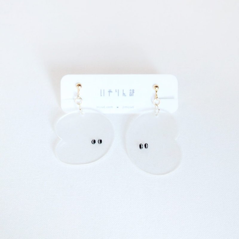 いやりん部 とうめい２ - 耳環/耳夾 - 塑膠 透明