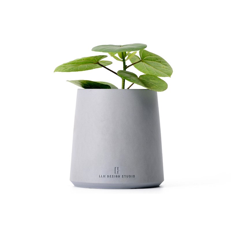 Hill_Hill pot (basic model)/potted plant/succulent/foliage/pot container - Plants - Cement Gray