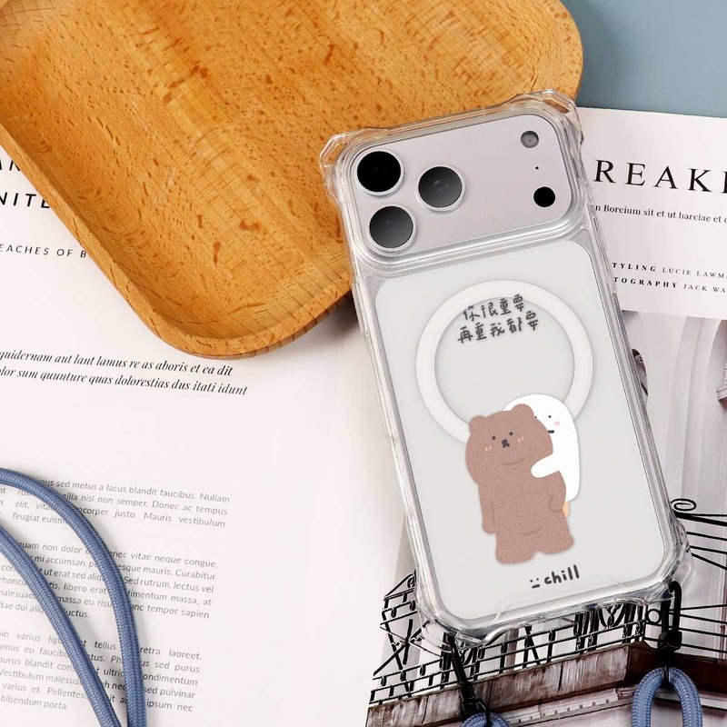 【懶懶怪】防摔手機殼 送掛繩 手機掛繩 可愛韓風殼 磁吸手機殼 - 手機殼/手機套 - 塑膠 