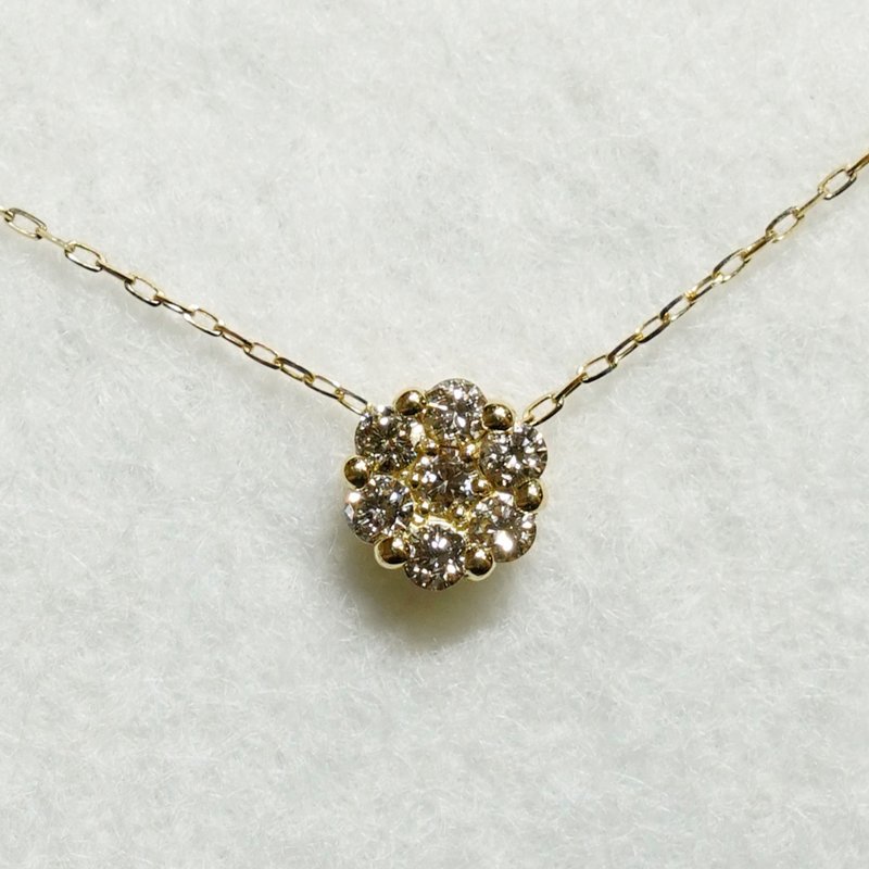 K18 Diamond0.20ct Necklace - สร้อยคอ - โลหะ สีทอง