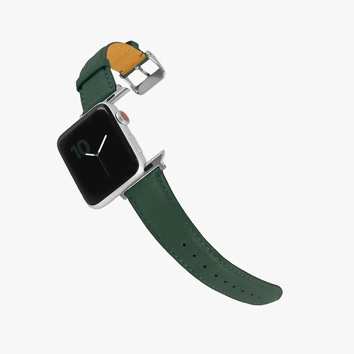 Macarooon 客製化禮物意大利真皮革錶帶Apple Watch 墨綠色