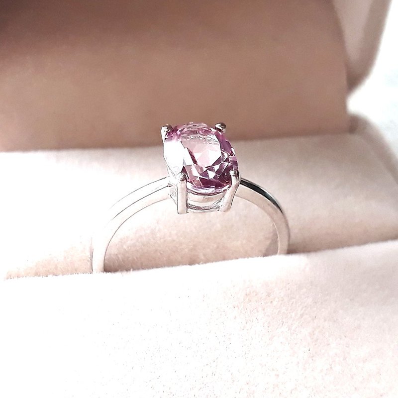 Silver Gold Pink 925 Stone Topaz elliptical section 6 * 8mm Ring Prong - General Rings - Semi-Precious Stones 