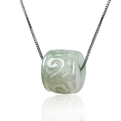 瓔珞珠寶盒 E.L.Jewelry Box 【萬事亨通】冰種翡翠雕花路路通項鍊項鍊 | 天然緬甸玉翡翠A貨