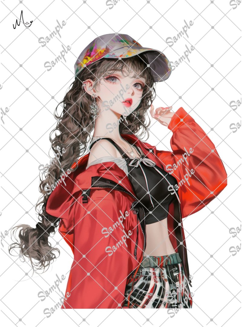 オリジナル人物ステッカー - 貼紙 - 紙 