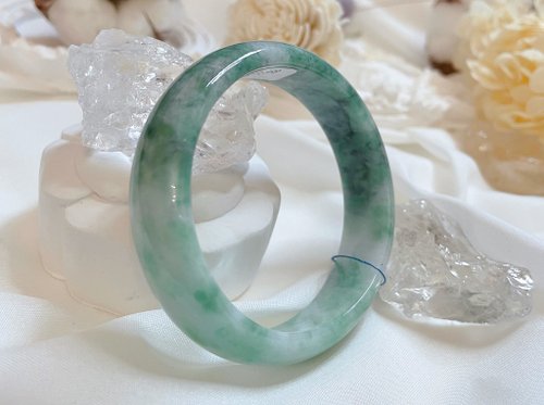 Pine St. Jewelry 松樹街輕奢珠寶 天然翡翠A貨緬甸玉綠飄花 玉鐲 貴妃鐲