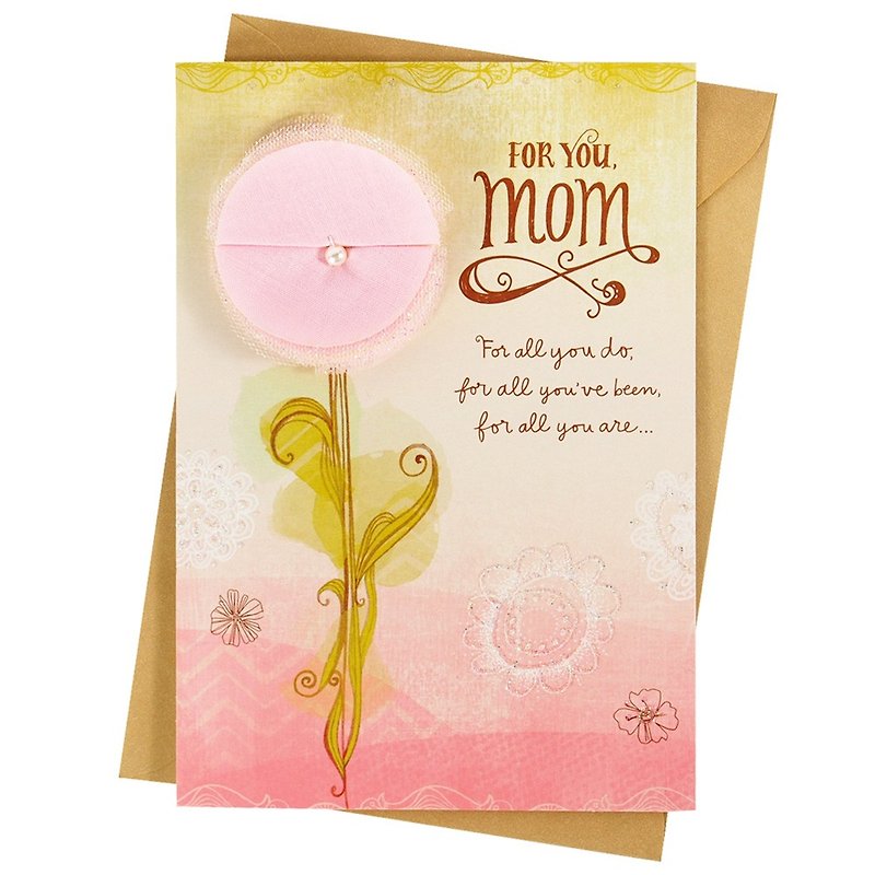 母の誕生日に捧げる[ホールマーク-クリエイティブな手作りカードの誕生日の願い] - カード・はがき - 紙 ピンク