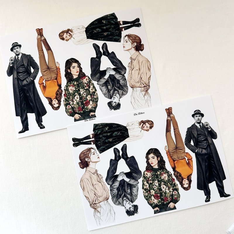 A501 - Spring collection Character - 貼紙 - 紙 