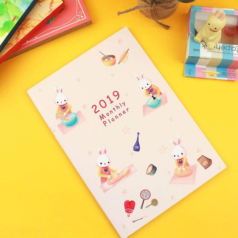 Paper Notebooks & Journals Multicolor - A5/25K 2019 Monthly Plan + Notes - Monthly Planner